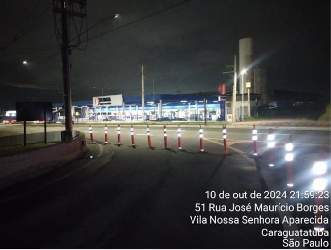 Interdição do acesso ao contorno.