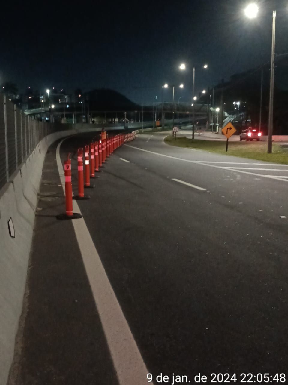 Interdição do acesso ao contorno.