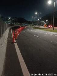 Interdição do acesso ao contorno.