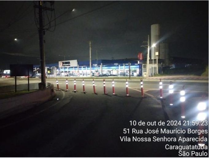 Interdição do acesso ao contorno.