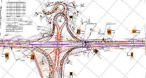 Croqui da sinalização de obras.