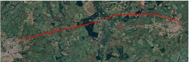 Trecho do km 2,800 ao 83,200.