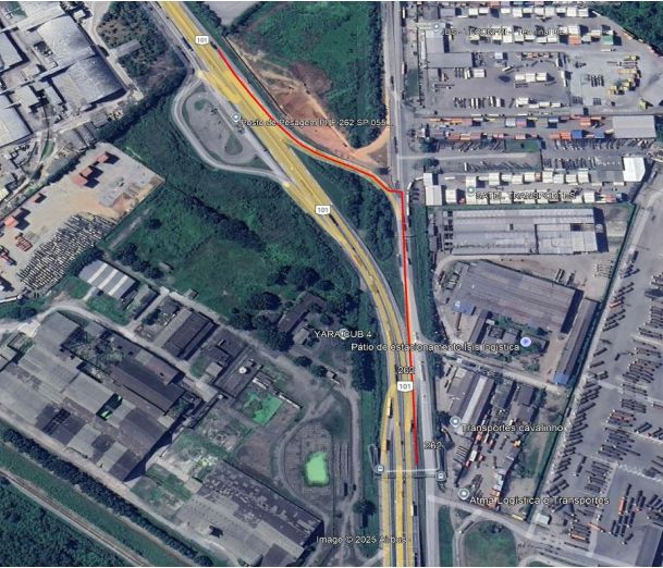 Trecho de recapeamento do km 262,000.