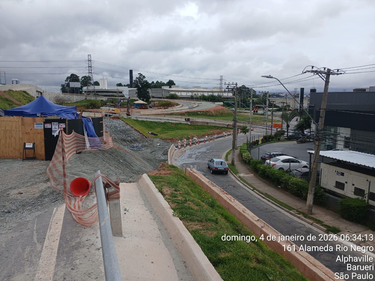 Foto recebida do local da Erosão