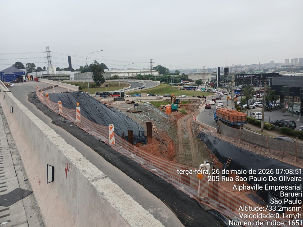 Foto recebida do local da Erosão