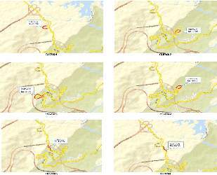 Locais de intervenção.