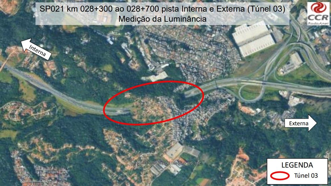 Croqui fornecido pela concessionária. (Túnel 03)